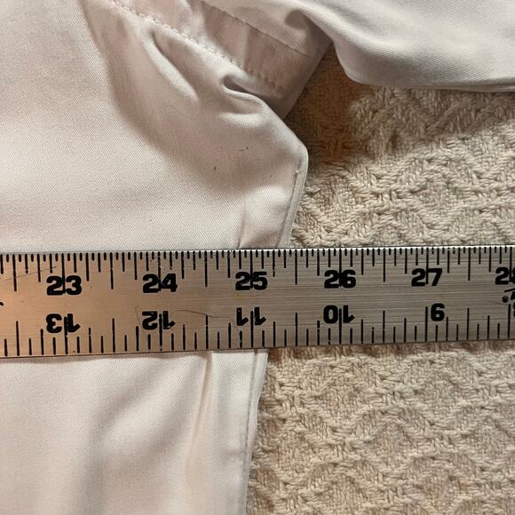 A Cut Above Men's Short Sleeve Pilot Shirt - White - Tapered Fit - Brooks SZ 18 - Picture 8 of 9